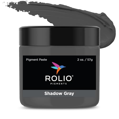 Rolio Pigment Paste, 2oz Jar - Shadow Gray, Ideal for Epoxy Projects, Rich Dye for Vibrant Art, Epoxy Resin Dye and Pigment Paste for Coating, Casting, Molding, and DIY Craft Creations - color: Shadow Grey