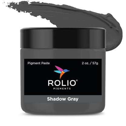 Rolio Pigment Paste, 2oz Jar - Shadow Gray, Ideal for Epoxy Projects, Rich Dye for Vibrant Art, Epoxy Resin Dye and Pigment Paste for Coating, Casting, Molding, and DIY Craft Creations - color: Shadow Grey