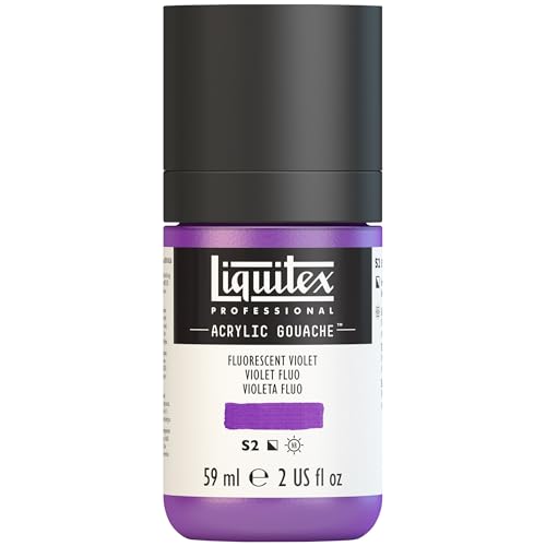 Liquitex Professional Acrylic Gouache, 2-oz (59ml) Bottle, Fluorescent Violet - color: Fluorescent Violet