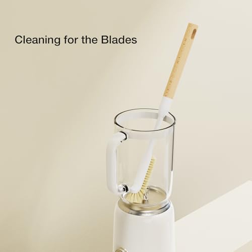 Cleaning Brush, Diveotree Hard Bristle Brush for Deep Cleaning Grout, Sink, Cup, Teapot, Bottle, Blender, Multi-Purpose Brush wih Long Handle for Kitchen (White-2Pack) - color: White-2pack