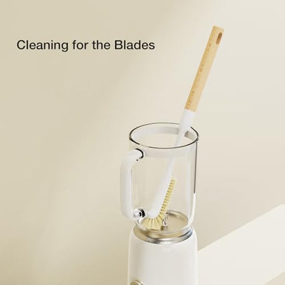 Cleaning Brush, Diveotree Hard Bristle Brush for Deep Cleaning Grout, Sink, Cup, Teapot, Bottle, Blender, Multi-Purpose Brush wih Long Handle for Kitchen (White-2Pack) - color: White-2pack