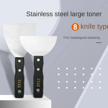 8 multi-shape large shovel blade single color palette scraper pointed knife oil paint acrylic gouache knife shovel creation paint
