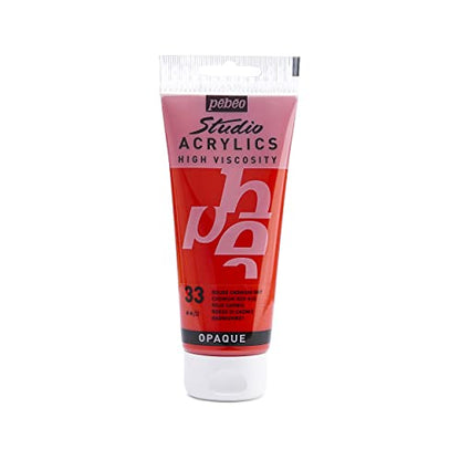 PEBEO - Acrylic Fine Studio Acrylics - Cadmium Red Hue - Cadmium Red Hue 100ml/3.38oz (831-033) - color: Cadmium Red Hue