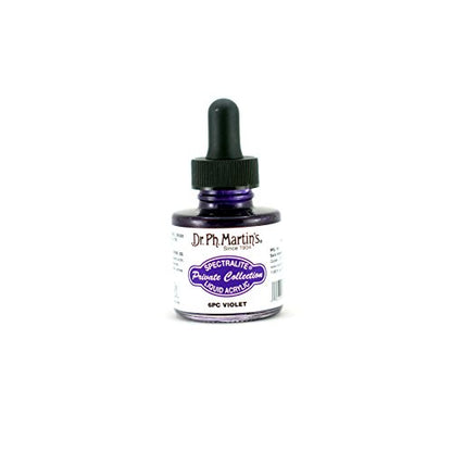 Dr. Ph. Martin's Spectralite Private Collection Liquid Acrylics (6PC) Arcylic Paint Bottle, 1.0 oz, Violet, 1 Bottle