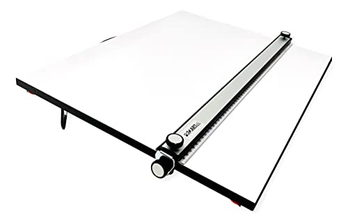 Proartek PK00018 Model PXB36 Portable Drafting Drawing Board 24" x 36"; PXB Series; Adjustable Aluminum Parallel Straightedge; Carry Handle; Architecture Tool for Students and Professionals - size: 24" x 36"