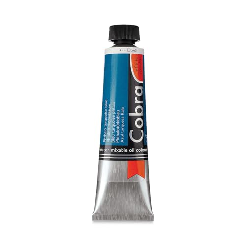 Cobra Water-Mixable Oil Color 40 ml Tube - Phthalo Turquoise Blue