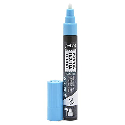 Pebeo 7A Marter Fabric Marker, 4 mm, Pastel Blue - color: Pastel Blue