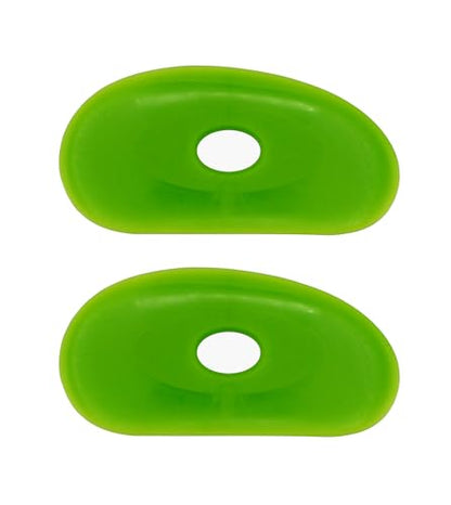 Creative Hobbies 2 Pack of Medium Firm Silicone Pottery Rib | Ceramic Sculpting Tool for Smooth Finishing and Removing Finger Marks - Essential Tool for Potters (Shape 1) - color: Shape 1