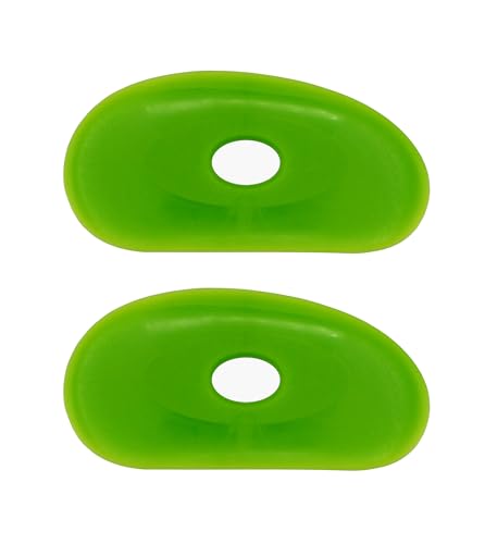Creative Hobbies 2 Pack of Medium Firm Silicone Pottery Rib | Ceramic Sculpting Tool for Smooth Finishing and Removing Finger Marks - Essential Tool for Potters (Shape 1) - color: Shape 1