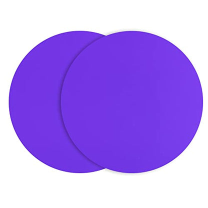 Silicone Microwave Mat 12 Inch, Non Stick Turntable Safe Baking Mat for Kitchen, Multi Purpose Heat Resistant Oven Mat, Trivet Mat, Placemat 2 Pack(Purple) - color: Purple