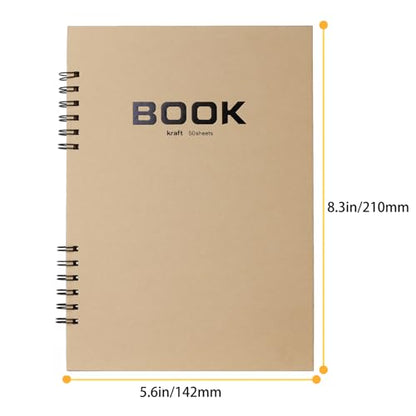 SuyuanArt A5 Toned Tan Sketch Pad, 5.5" x 8.5" (1 Pack, 50 Sheets) - Spiral Bound Mixed Media Sketchbook for Drawing, Doodling, Sketching & Painting - Acid Free, Artist Paper for Charcoal, Pencil, Pen - color: Toned Tan Sketch Pad (5.5" X 8.5") ﻿