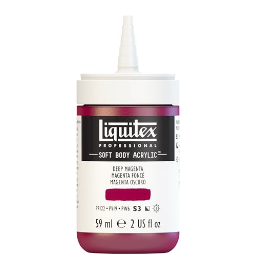 Liquitex Professional Soft Body Acrylic Paint, 59ml (2-oz) Bottle, Deep Magenta - color: Deep Magenta, style: 2-oz Bottle