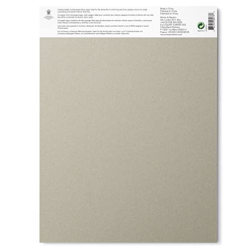 Winsor & Newton Professional Mixed Media Pad, 9" x 12", 25 Sheets, 200gsm, Black - size: 9" x 12", style: Mixed Media Pad - Black