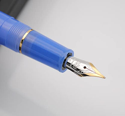 JINHAO 82 Fountain Pen with Gold Clip (F Nib 0.5mm, Azure Blue) - color: Azure Blue