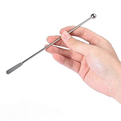 10 pcs Stainless Steel Coffee Beverage Stir Sticks Cocktail Stirrers Drink Swizzle Stick 7.4" Swizzle Stick Picks Tools - color: Silver-10 Pieces