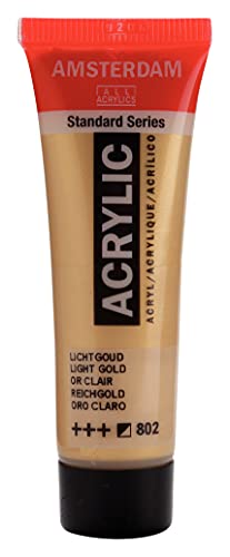 Amsterdam Standard Series Acrylic Tube 20ml Light Gold 802 (17048020) - color: Light Gold, size: 0.67 Fl Oz (Pack of 1)