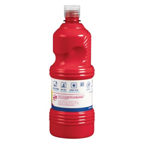 Prang Ready-to-Use Tempera Paint Quart, 32 oz., Red, 6 Count - color: Red (Pack of 6)
