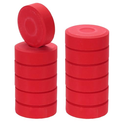 PATIKIL 12 Pcs Tempera Cakes, 2.3"x0.7" Washable Tempera Paint Cakes Blocks Bulk Large Art Supplies Watercolor for Artists Art Painting Drawing DIY Crafting, Red - color: Red
