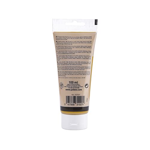 Pebeo - Acrylic Fine Studio Acrylics - Yellow Ochre - Yellow Ochre 100ml/3.38oz - color: Yellow Ochre