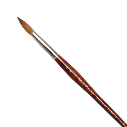 Creative Mark Mimik Kolinsky Watercolor Brush - # 12 Round - Short Handle Synthetic Paint Brush - Handmade in Germany - Synthetic Sable Paint Brushes for Professional Artists - Animal-Friendly - size: 12