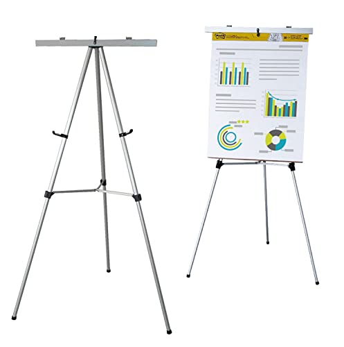 Audio-Visual Direct Lightweight Aluminum Flip-Chart Presentation Easel, 70 Inches, Silver - color: Silver, size: 1 Easel