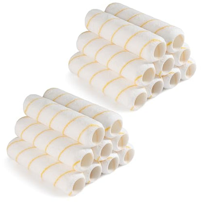 Paint Roller Covers, 18 Pack, 9 Inch Microfiber Paint Roller, 3/8" Nap Covers for Paint Roller Frame, Rollers for Painting, Paint Supplies for Painting Walls