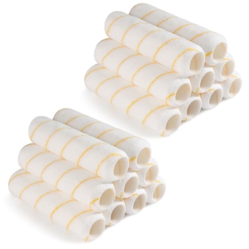 Paint Roller Covers, 18 Pack, 9 Inch Microfiber Paint Roller, 3/8" Nap Covers for Paint Roller Frame, Rollers for Painting, Paint Supplies for Painting Walls