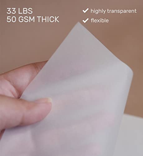 MyArtscape Tracing Paper Pad - 33lb - 9" x 12" - 100 Transparent Sheets - Artist Quality - High Transparency - Professional Art Supplies