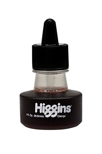Higgins Dye-Based Drawing Ink, Orange, 1 Ounce Bottle (44206) - color: Orange