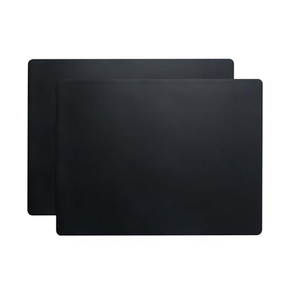 2Pcs Black Silicone Placemats, 15.7"x 11.8" - Kitchen Counter & Baking Silicone Mats - color: Black, size: 15.7"x 11.8"