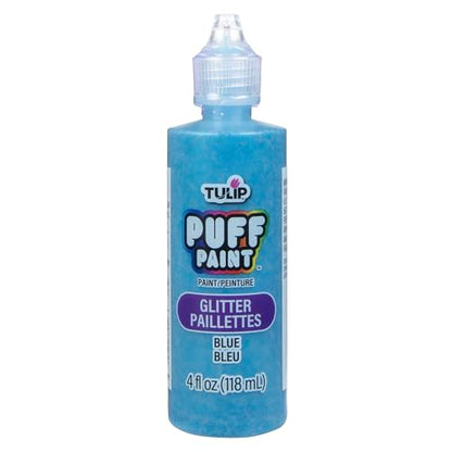 TULIP Puff Paint Glitter Blue 4 Fl Oz (Pack of 1) - color: GLITTER BLUE, size: 4 Fl Oz (Pack of 1)
