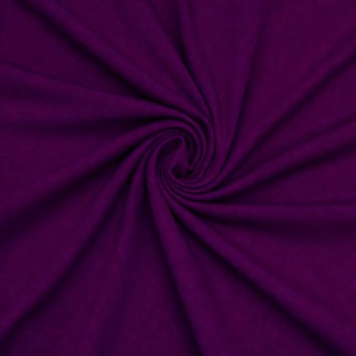 ITY Jersey Fabric | Spandex Knit | 2-Way Stretch | 95% Poly, 5% Spandex | Anti-Wrinkle, Breathable | 60" Wide | By the Yard | Apparel, Event Decor, Drapery (Raisin, 1 Yard) - color: Raisin, size: 1 Yard