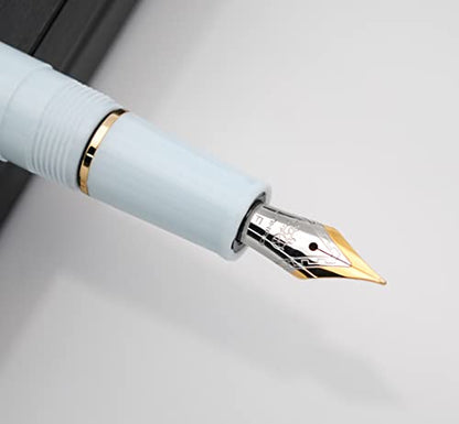 JINHAO 82 Fountain Pen with Gold Clip (F Nib 0.5mm, Light Blue) - color: Light Blue