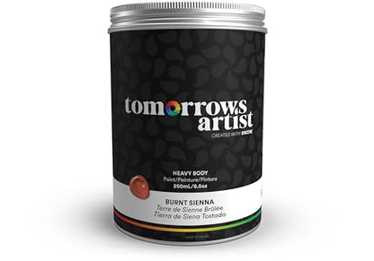 TA: Burnt Sienna, Heavy Body Eco-Friendly Acrylic Art Paint 250ml/8.45oz Jar - color: Burnt Sienna, size: 8.5 Fl Oz (Pack of 1)