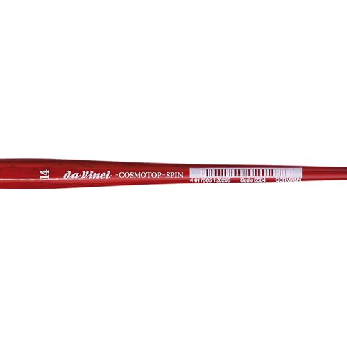 da Vinci Watercolor Series 5584 CosmoTop Spin Paint Brush, Pointed Oval Synthetic with Red Handle, Size 14 - size: Size 14, style: Pointed Oval