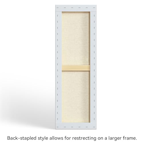 PHOENIX 12x36 Inch 3 Pack Artist Canvas - Large Skinny Stretched Canvases for Painting - 3/4 Inch Profile, 100% Cotton 11 Oz. Gesso Primed White Blank Professional Canvas Oil & Acrylic Paints - size: 12"x36", style: Traditional