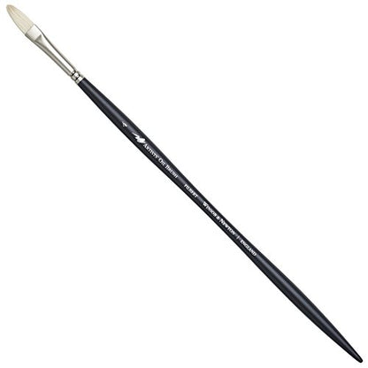 Winsor & Newton Artists' Oil Hog Paint Brush, Long Handle Size 4, Filbert - size: #4, style: Filbert