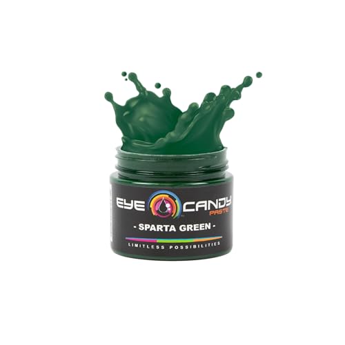 Eye Candy Resin Pigment Paste – Highly Pigmented Epoxy Color, 2 oz, Solid Non-Metallic, Mixable for Custom Shades (Sparta Green) - color: Sparta Green