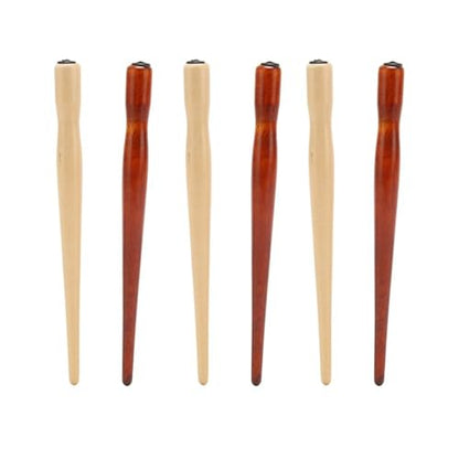 6Pcs Comic Dip Pen Holders Sandalwood Pen Nib Holders Dual Color Handles for Manga Sketching Calligraphy Hand Lettering Artists