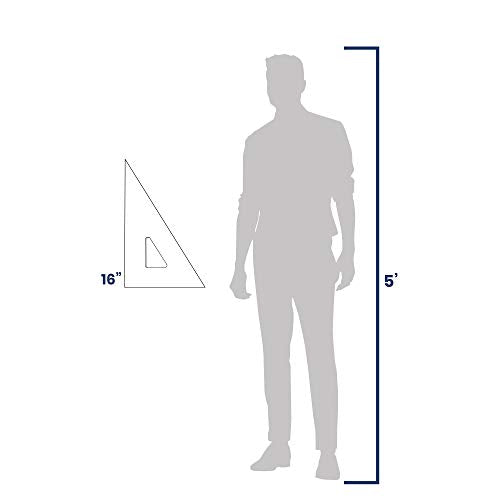Pacific Arc Drafting Triangle, 16-inch, 30/60/90 Degrees, w/Inking Edge, Topaz - color: Topaz, size: 16-in, 30/60/90 degrees