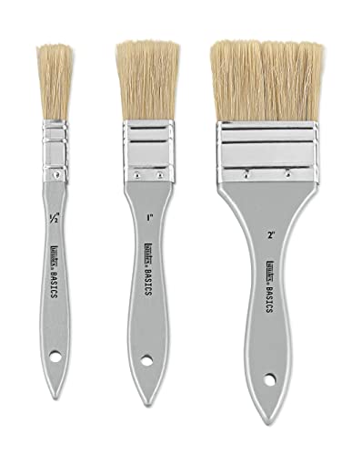 Liquitex BASICS Large Scale Brush Set, Natural Hair, Set of 3 - style: Natural Hair - Set of 3