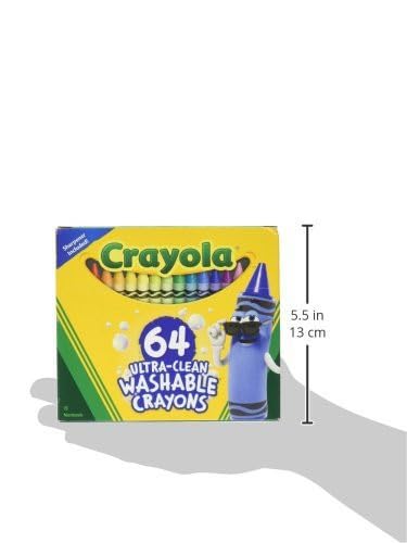 Crayola Washable Crayons for Kids - 64ct (2 Boxes), Classroom Must Haves, Teacher School Supplies Essentials, Bulk Crayons for Toddlers [Amazon Exclusive]