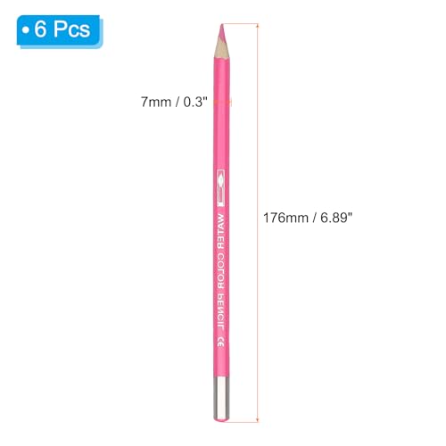 PATIKIL Watercolor Pencil, 6Pcs Water Soluble Pencils for Blending, Coloring, Sketch Drawing, Painting, Pale Pink - color: Pale Pink