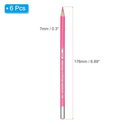 PATIKIL Watercolor Pencil, 6Pcs Water Soluble Pencils for Blending, Coloring, Sketch Drawing, Painting, Pale Pink - color: Pale Pink