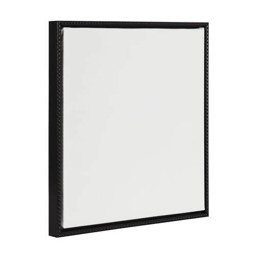 Kate and Laurel Sylvie Blank Framed Canvas Wall Art, 22x22 Black Beaded, Vintage Modern Empty Canvas for Paint-Your-Own Art, Ready to Paint Premium Canvas Already Framed - color: Beaded Black, size: 22"L x 22"W