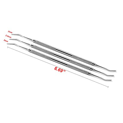 MEDSPO Professional Dental Carvers | Cement Spatula Stock Knife | Single Double End | Sculpting Wax Modeling Mixing | Lab Tools (Heidman Spatula Set of 3)