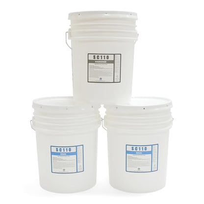 Epoxy Resin Kit with Hardener - Crystal Clear, Self-Leveling, UV-Resistant, Non-Toxic Formula - High Gloss Finish for Table Tops, River Tables, Wood, Art, Crafts, Marine and DIY Projects – 2:1 Ratio - size: 15 Gallon Kit