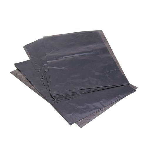 VILLFUL 25sheets Carbon Transfer Paper for Tracing Drawing and Painting Graphite Coated Art Paper Gray and Black for Easy Crafting and