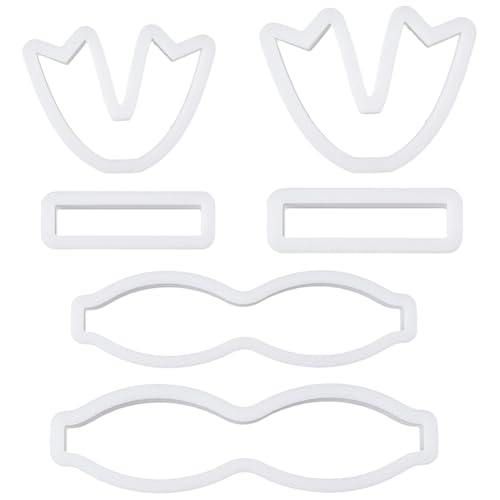 SUNNYCLUE 1 Box 6Pcs Bow Clay Cutter Polymer Clay Cutters Molds Cute Conquette Ribbon Bowknot Shaped molds Ceramics Plastic Assorted Size Basic Tools for DIY Creative Crafts Earrings Making Adults