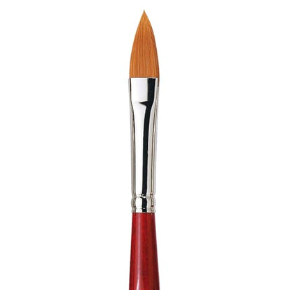 da Vinci Watercolor Series 5584 CosmoTop Spin Paint Brush, Pointed Oval Synthetic with Red Handle, Size 12 (5584-12) - size: Size 12, style: Pointed Oval